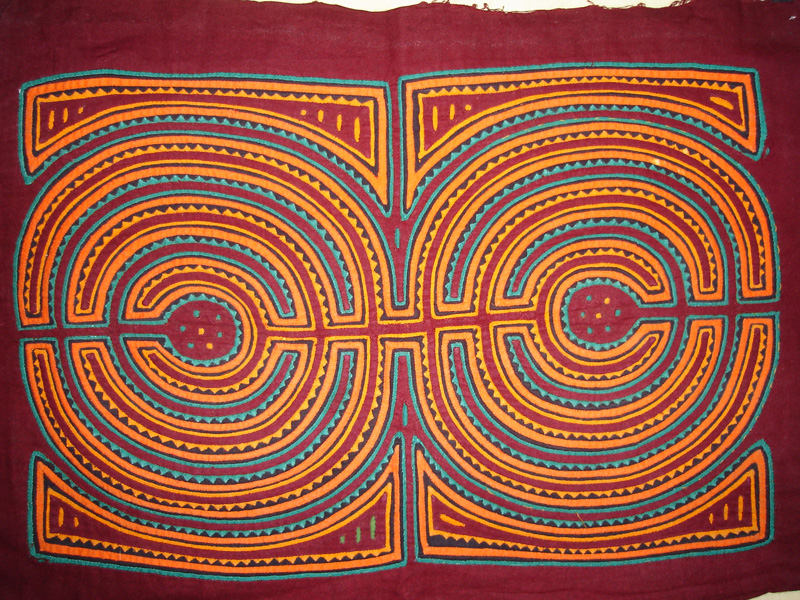 Vibrant Guna Mola traditional textile